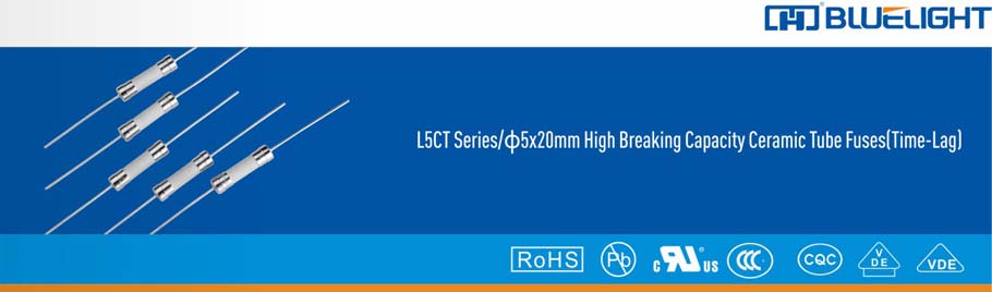 L5CT系列/Φ5X20陶瓷管保險絲(高分斷延時(shí))(圖1)